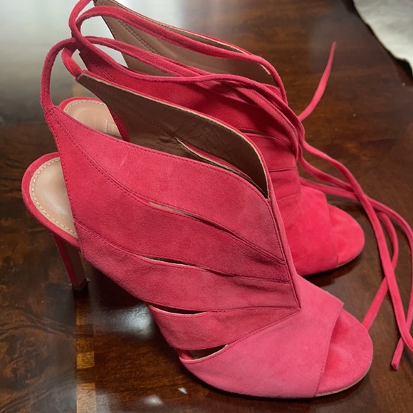 Hugo Boss Pink Suede Heels - Picture 4 of 6